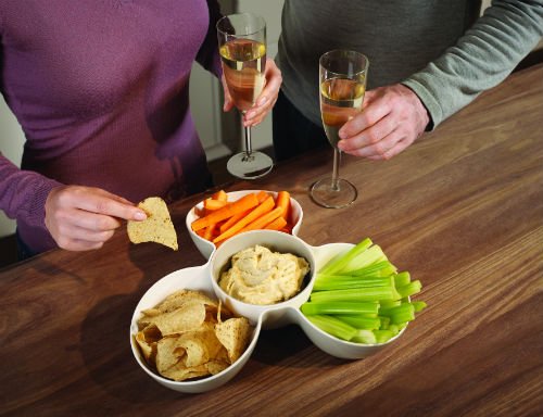 serving dish for several snacks