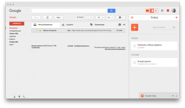 Handle — Gmail mail, task manager and calendar in one place