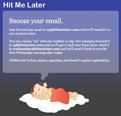 HitMeLater: How to postpone mail wisely