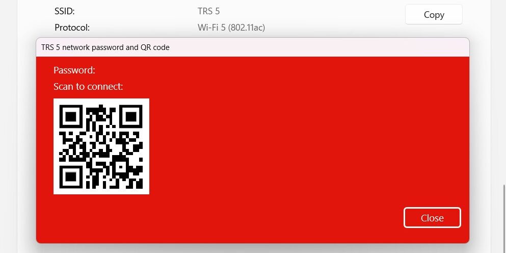 Windows 11 now allows you to share your Wi-Fi password using a QR code