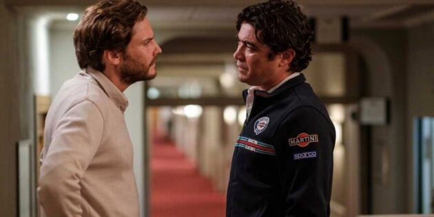 "A big race. Audi vs Lanci" is a faded film about a rally with Riccardo Scamarcho and Daniel Bruhl