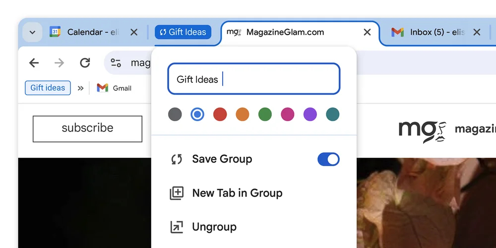 Chrome has added tab group synchronization and memory usage report