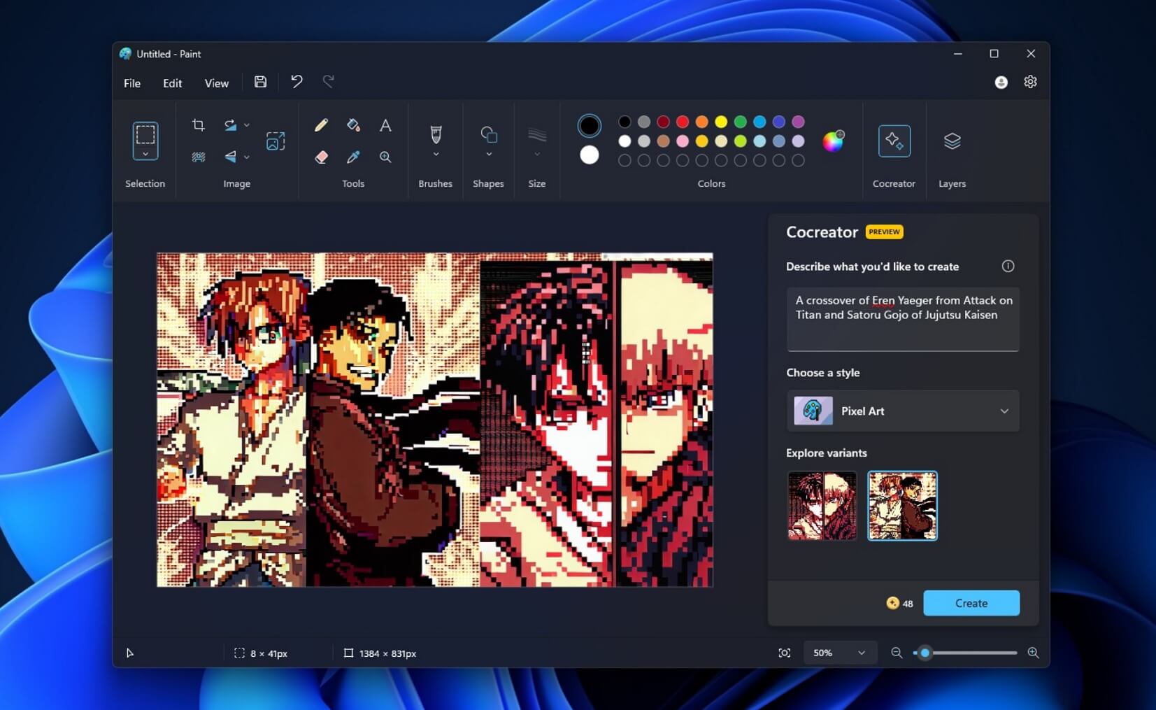 Paint for Windows 11 has learned how to generate images using AI