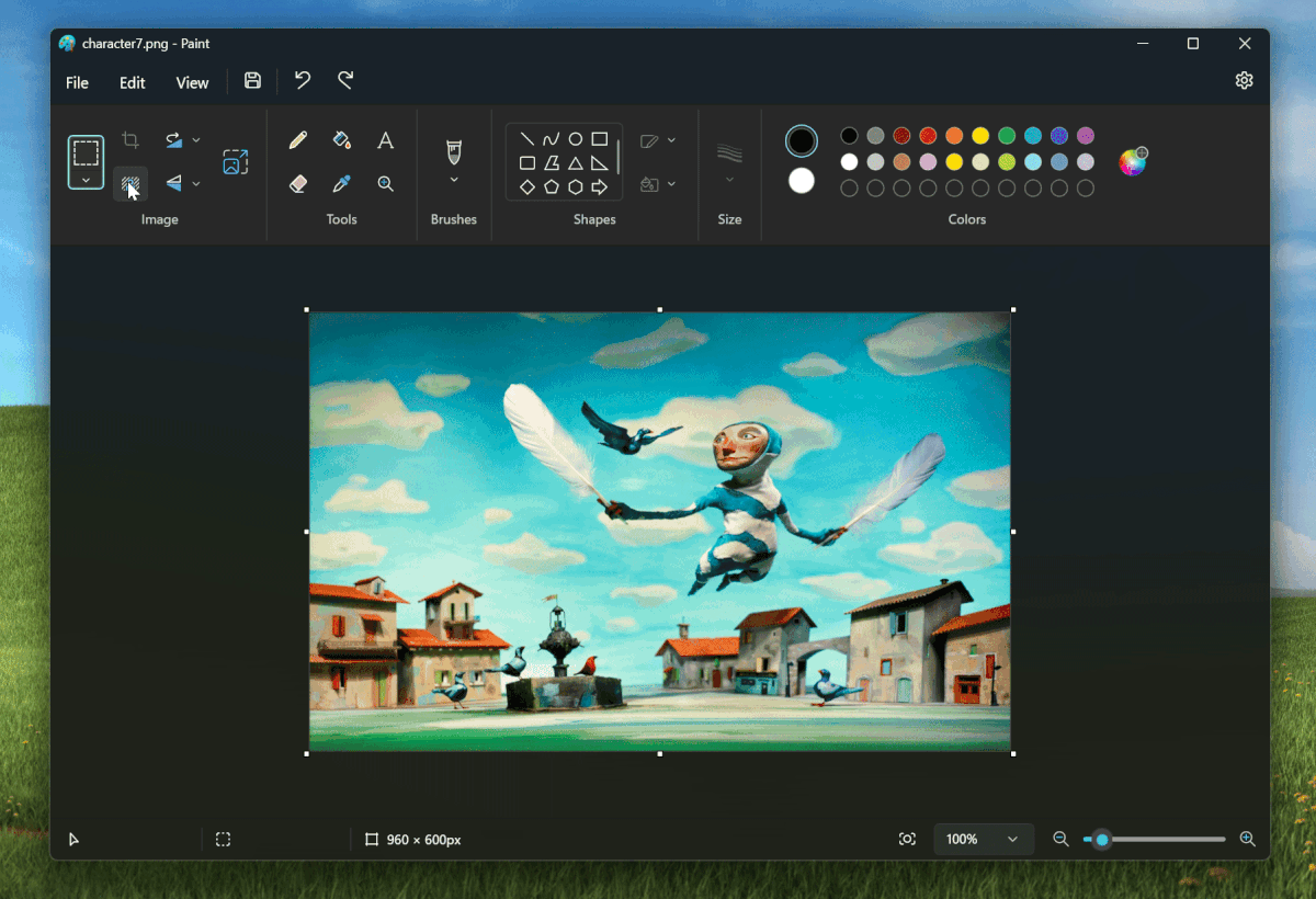Paint from Windows 11 has learned how to remove the background of an image with one mouse click