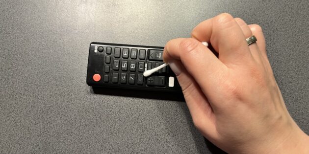 How to clean the TV remote control