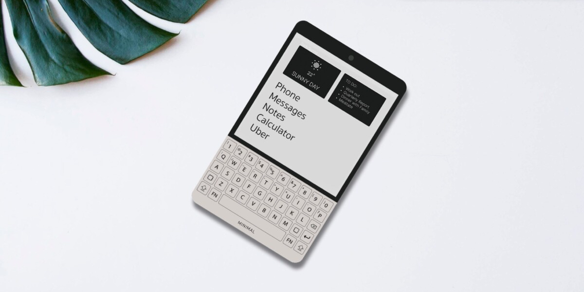 A Minimal Phone is presented — an antismartphone with an E Ink screen and a QWERTY keyboard